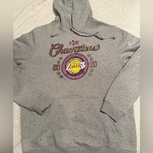 NWOT Nike Gray LA Lakers 2020 NBA Champions Hoodie size L